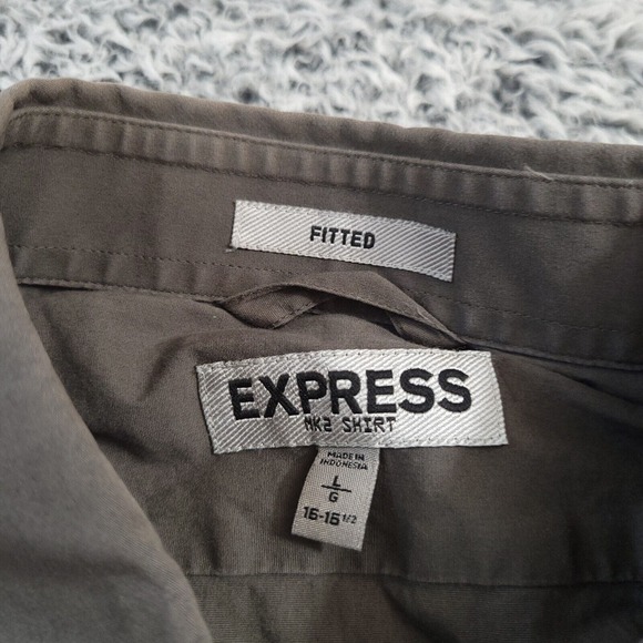 Express Shirt Men Large Black Classiccore Normcore Fitted MK2 Long Sleeve Preppy - Picture 5 of 9